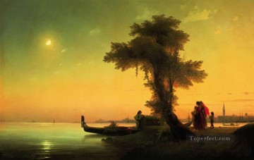 Vista sobre la laguna de Venecia 1841 Romántico ruso Ivan Aivazovsky Pinturas al óleo